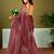 Brown chanderi cotton screen printed casual and work ready to wear saree with blouse