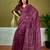 Purple chanderi cotton screen printed casual and work ready to wear saree with blouse