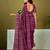 Purple chanderi cotton screen printed casual and work ready to wear saree with blouse