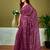Purple chanderi cotton screen printed casual and work ready to wear saree with blouse