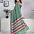 Green pure cotton screen printed casual, work and festival ready to wear saree with blouse