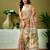 Yellow and green chanderi cotton screen printed madhubani casual and work ready to wear saree with blouse