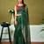 Green chanderi cotton screen printed casual and work ready to wear saree with blouse