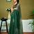 Green chanderi cotton screen printed casual and work ready to wear saree with blouse