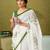 Green chanderi cotton screen printed casual and work ready to wear saree with blouse