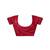 Red chanderi cotton screen printed casual and work ready to wear saree with blouse