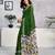 Green pure cotton screen printed casual, work and festival ready to wear saree with blouse