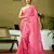 ready to wear pink chanderi cotton screen printed casual and work saree with blouse