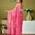 Pink chanderi cotton screen printed casual and work ready to wear saree with blouse