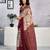 Maroon and beige pure cotton screen printed woven casual, work and festival ready to wear saree with blouse