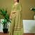 Green chanderi cotton screen printed casual and work ready to wear saree with blouse