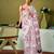 White and pink chanderi cotton screen printed casual and work ready to wear saree with blouse
