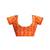 Orange pure cotton screen printed pocket casual, work and festival ready to wear saree with blouse