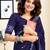 Blue pure cotton screen printed pocket casual, work and festival ready to wear saree with blouse