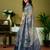 Grey and black linen zari screen printed casual and work ready to wear saree with blouse
