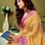 Yellow and pink linen zari screen printed casual and work ready to wear saree with blouse