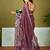Brown linen zari screen printed casual and work ready to wear saree with blouse
