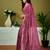 Pink linen zari screen printed casual and work ready to wear saree with blouse