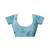 Blue linen zari screen printed casual and work ready to wear saree with blouse