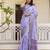 Purple silk screen printed woven zari work ceremony, party and festive ready to wear saree with blouse