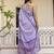 Purple silk screen printed woven zari work ceremony, party and festive ready to wear saree with blouse