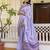 Purple silk screen printed woven zari work ceremony, party and festive ready to wear saree with blouse