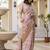 Off-white and mauve screen printed woven zari work ceremony, party and festive ready to wear saree with blouse