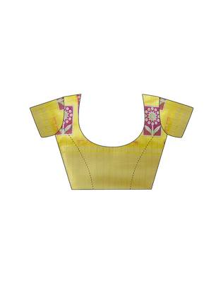 ready to wear multicolor silk zari screen printed woven ceremony, party and festive saree 5