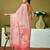 Multicolor and pink linen zari screen printed zari work ceremony and festival ready to wear saree with blouse