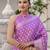 Purple silk zari screen printed woven bandhani ceremony, party and festive ready to wear saree with blouse