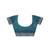 Blue linen zari screen printed zari work ceremony and festival ready to wear saree with blouse