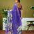 Purple linen zari screen printed zari work ceremony and festival ready to wear saree with blouse