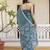 Green silk zari screen printed woven bandhani ceremony, party and festive ready to wear saree with blouse