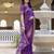 Purple silk zari screen printed woven bandhani zari work party and festive ready to wear saree with blouse