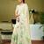 Multicolor and cream linen zari screen printed zari work ceremony and festival ready to wear saree with blouse