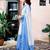 White and blue linen screen printed zari work pocket party and festive ready to wear saree with blouse