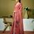 Brown linen zari screen printed zari work ceremony and festival ready to wear saree with blouse