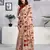 ready to wear beige pure cotton screen printed casual, work and festival saree with blouse