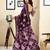 Purple pure cotton screen printed pocket casual, work and festival ready to wear saree with blouse