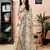 ready to wear beige linen zari screen printed zari work work, ceremony, party and festive saree with blouse