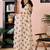 Beige chanderi cotton screen printed work, ceremony, party and festive ready to wear saree with blouse