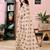 Beige chanderi cotton screen printed work, ceremony, party and festive ready to wear saree with blouse