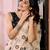 Beige chanderi cotton screen printed work, ceremony, party and festive ready to wear saree with blouse