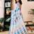 White linen zari screen printed zari work work, ceremony, party and festive ready to wear saree with blouse