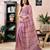 Pink chanderi cotton screen printed work, ceremony, party and festive ready to wear saree with blouse