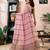 Pink chanderi cotton screen printed work, ceremony, party and festive ready to wear saree with blouse