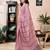 Pink chanderi cotton screen printed work, ceremony, party and festive ready to wear saree with blouse