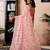 Peach chanderi cotton screen printed work, ceremony, party and festive ready to wear saree with blouse