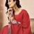 Red chanderi cotton screen printed work, ceremony, party and festive ready to wear saree with blouse