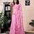 Pink chanderi cotton screen printed work, ceremony, party and festive ready to wear saree with blouse